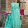 Buy Rangoon Chakori Mal Chanderi Fancy Worked Anarkali Concept Kurti With Bottom Dupatta Wholesale 2026