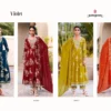 Latest Rangoon Violet Cambric Cotton Thread Worked Kurti With Bottom Dupatta Wholesale 2026