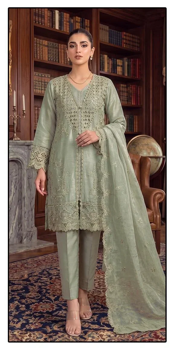 Hoor Tex 699 A To D Chiffon Embroidered Salwar Kameez Wholesale