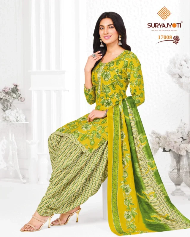 Buy Suryajyoti Trendy Patiyala Vol 17 Cotton Printed Dress Material Wholesale 2026