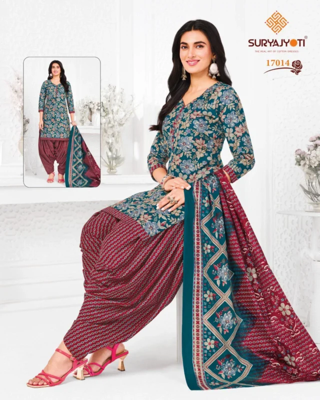 Buy Suryajyoti Trendy Patiyala Vol 17 Cotton Printed Dress Material Wholesale 2026