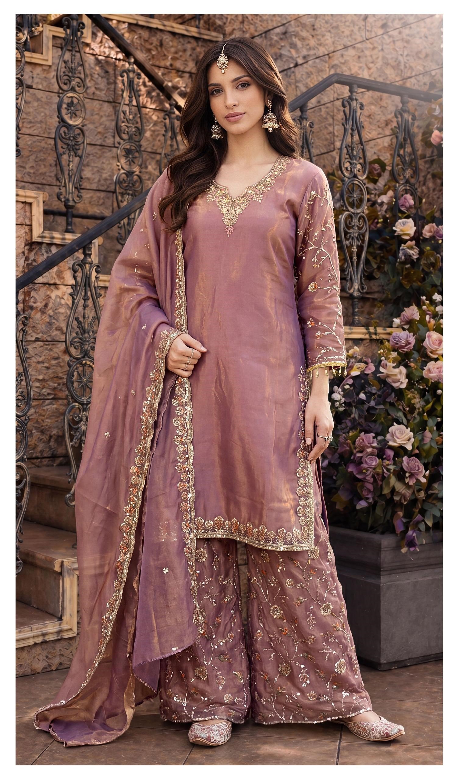 Deepsy D 3450 Readymade Fandy Satin Beats Worked Salwar Kameez Wholesale
