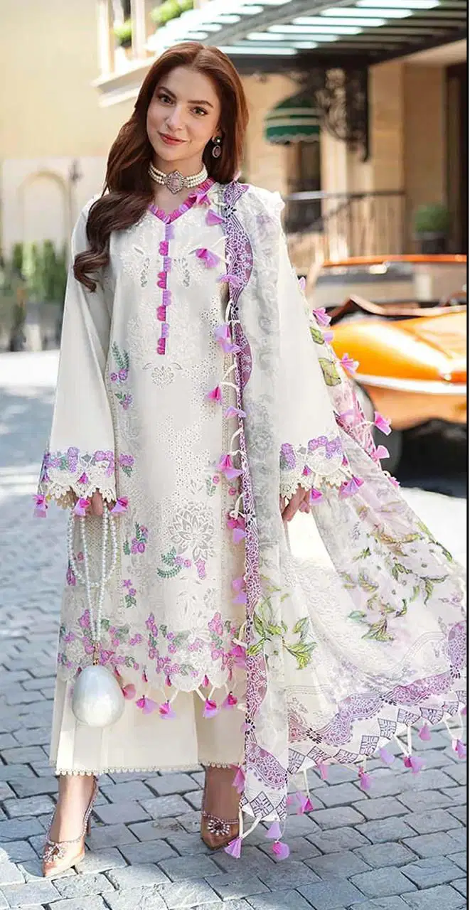 Elan E 20 Cambric Cotton Embroidered Salwar Kameez Wholesale
