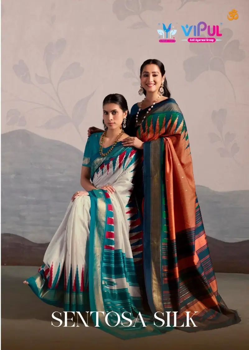 Vipul Sentosa Silk Soft Silk Printed Saree Wholesale