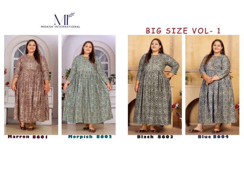 Launching Moksh Big Size Vol 1 Rayon Plus Size Kurti Collection Wholesale 2026