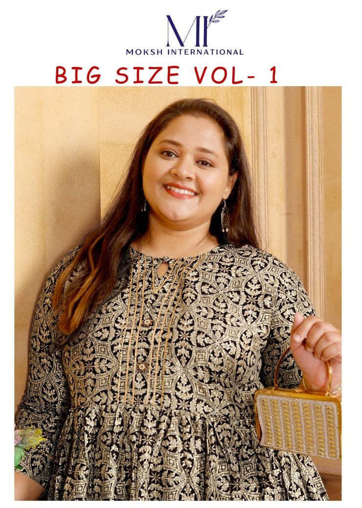 Moksh Big Size Vol 1 Rayon Plus Size Kurti Collection Wholesale
