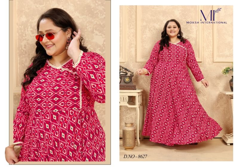 Buy Moksh Plus Size Vol 2 Premium Rayon Kurti Collection Wholesale 2026