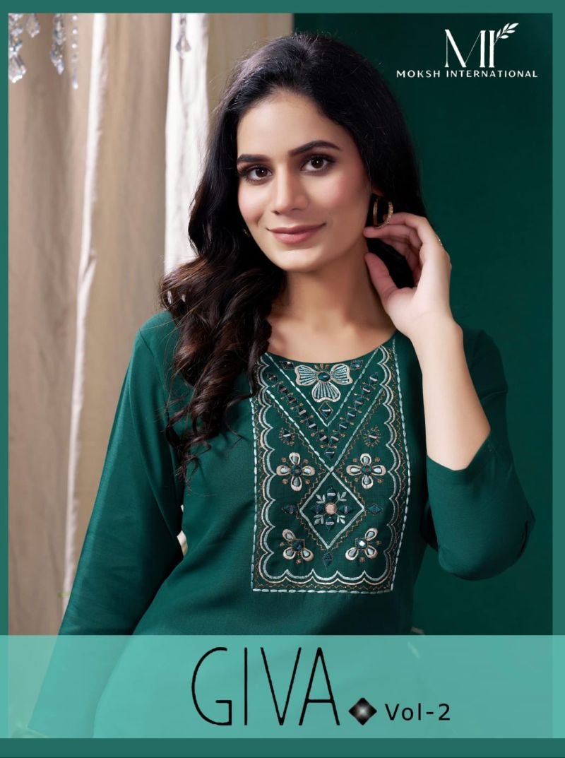 Moksh Giva Vol 2 Fancy Kurti With Pant Collection Wholesale