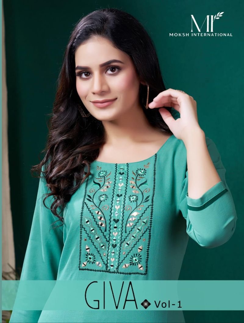 Moksh Giva Vol 1 Fancy Kurti With Pant Collection Wholesale