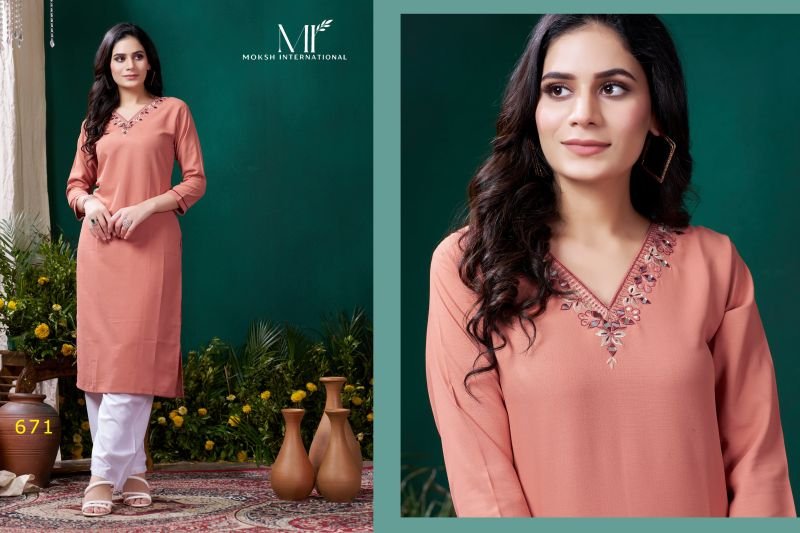 Buy Moksh Giva Vol 1 Fancy Kurti With Pant Collection Wholesale 2026