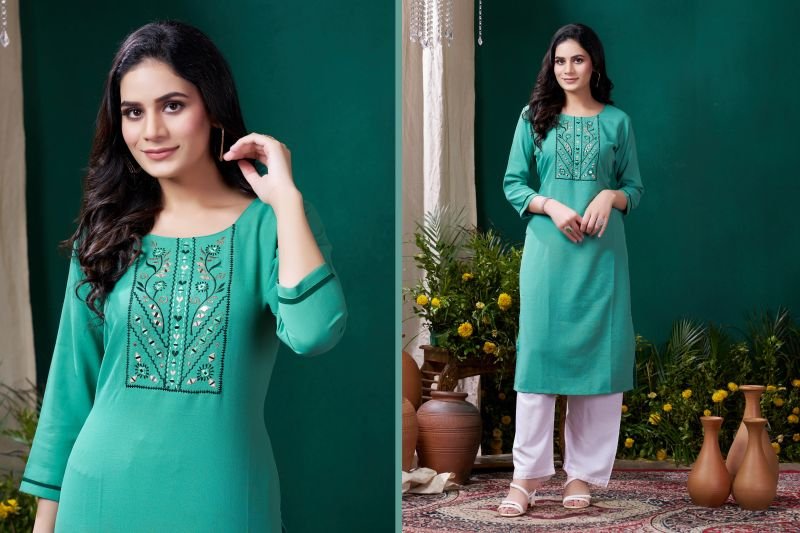 Buy Moksh Giva Vol 1 Fancy Kurti With Pant Collection Wholesale 2026