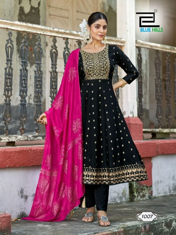 Beautiful Blue Hills Batu Caves Kurti Bottom With Dupatta Collection Wholesale 2026