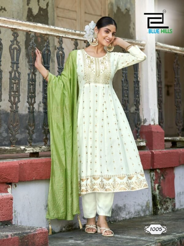 Beautiful Blue Hills Batu Caves Kurti Bottom With Dupatta Collection Wholesale 2026