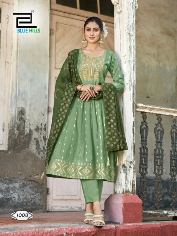 Beautiful Blue Hills Batu Caves Kurti Bottom With Dupatta Collection Wholesale 2026