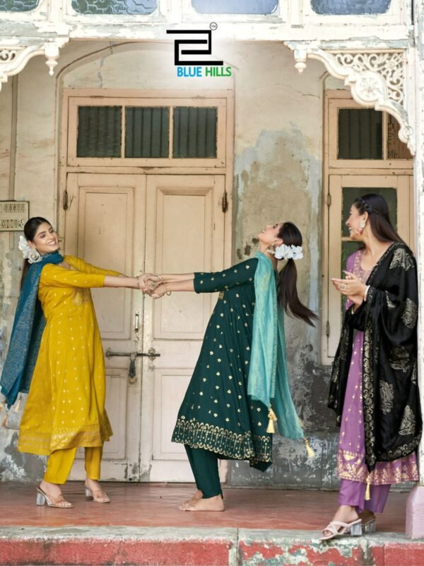 Beautiful Blue Hills Batu Caves Kurti Bottom With Dupatta Collection Wholesale 2026