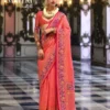 Peach Colour Maitri By Kreshva K-457 Banarasi Silk Saree Wholesale