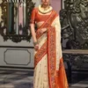 White Colour Maitri By Kreshva K-461 Banarasi Silk Saree Wholesale