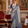 Latest Blue And Grey Colour Puja Patola By Kreshva K-039 Sigma Silk Saree Wholesale 2026