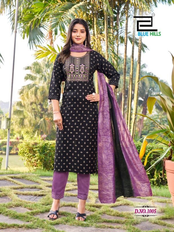 Buy Blue Hills Suva Rayon Printed Kurti Bottom With Dupatta Collection Wholesale 2026