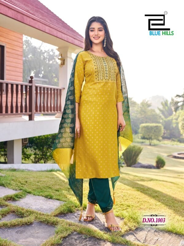 Buy Blue Hills Suva Rayon Printed Kurti Bottom With Dupatta Collection Wholesale 2026