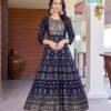Beautiful Blue Hills Pushpa 2 Rayon Printed Anarkali Gown Collection Wholesale 2026