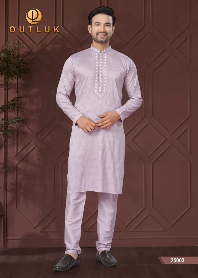 Outluk Vol 25 Wedding Collection Mens silk Kurta Pajama Wholesale