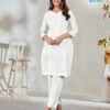 Stylish Blue Hills Wonder Black And White Rayon Kurti With Bottom Wholesale 2026