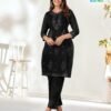 Stylish Blue Hills Wonder Black And White Rayon Kurti With Bottom Wholesale 2026