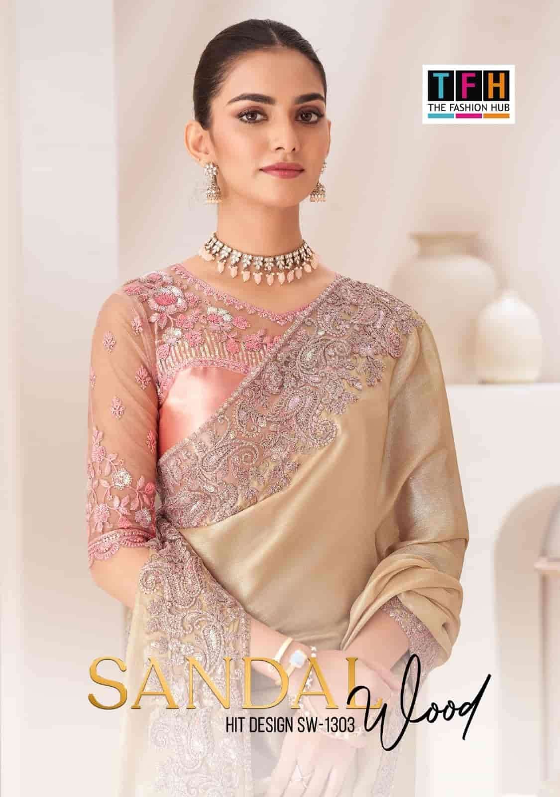 TFH Sandalwood 1303 Hit Colors Party Wear Style Exclusive Saree Collection Wholesale