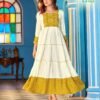 Beautiful Blue Hills Snow White Rayon Long Anarkali Kurti Wholesale 2026