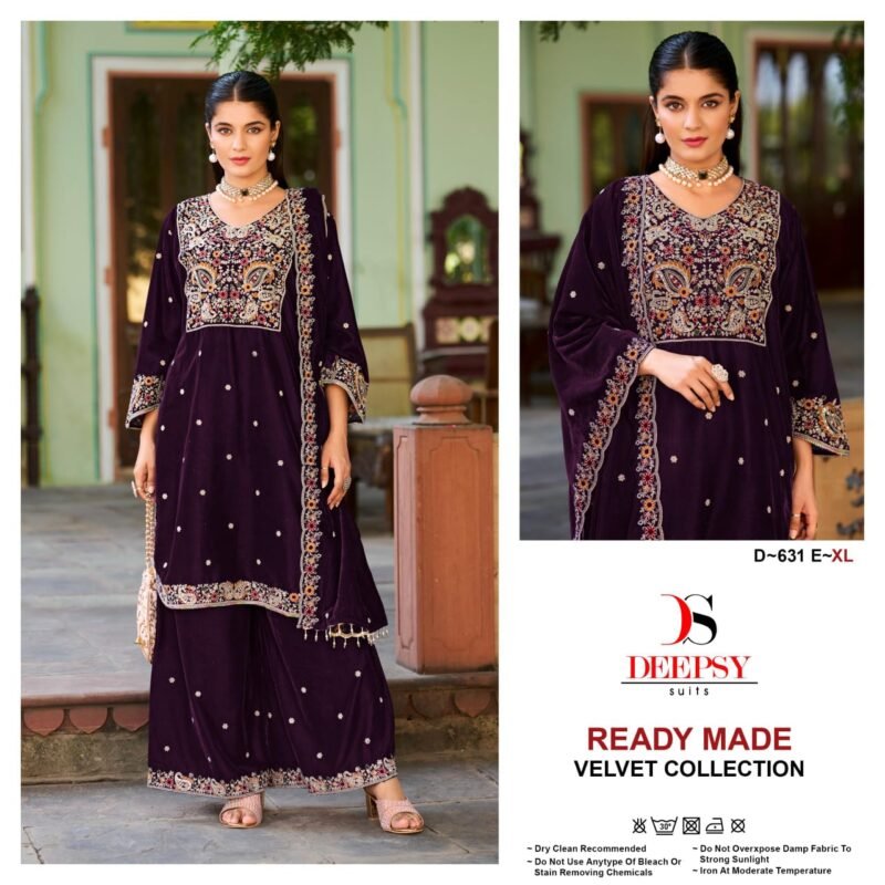 Launching Deepsy D 631 Velvet Readymade Pakistani Suits Collection Wholesale 2026