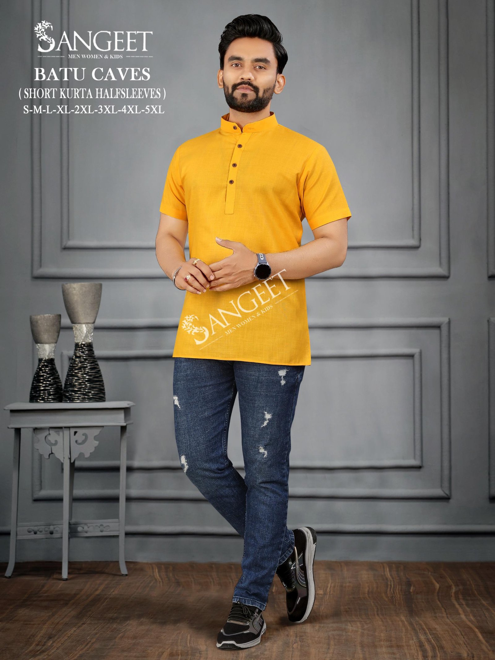 Stylish Sangeet Batu Caves Half Sleeves 1 Cotton Mens T Shirt Wholesale 2026