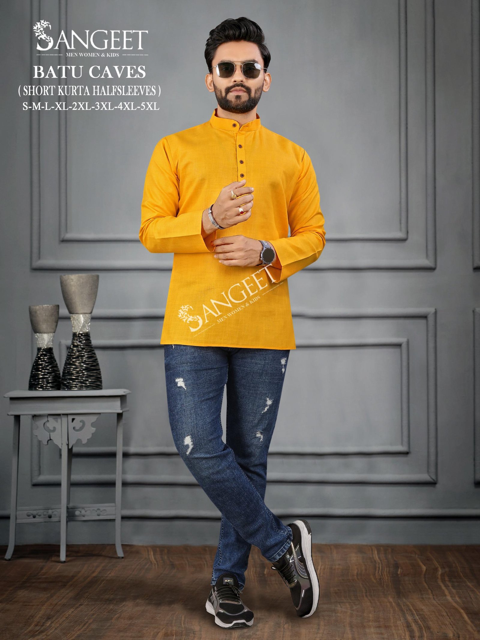 Sangeet Batu Caves Full Sleeves 1 Cotton Mens T Shirt Wholesale