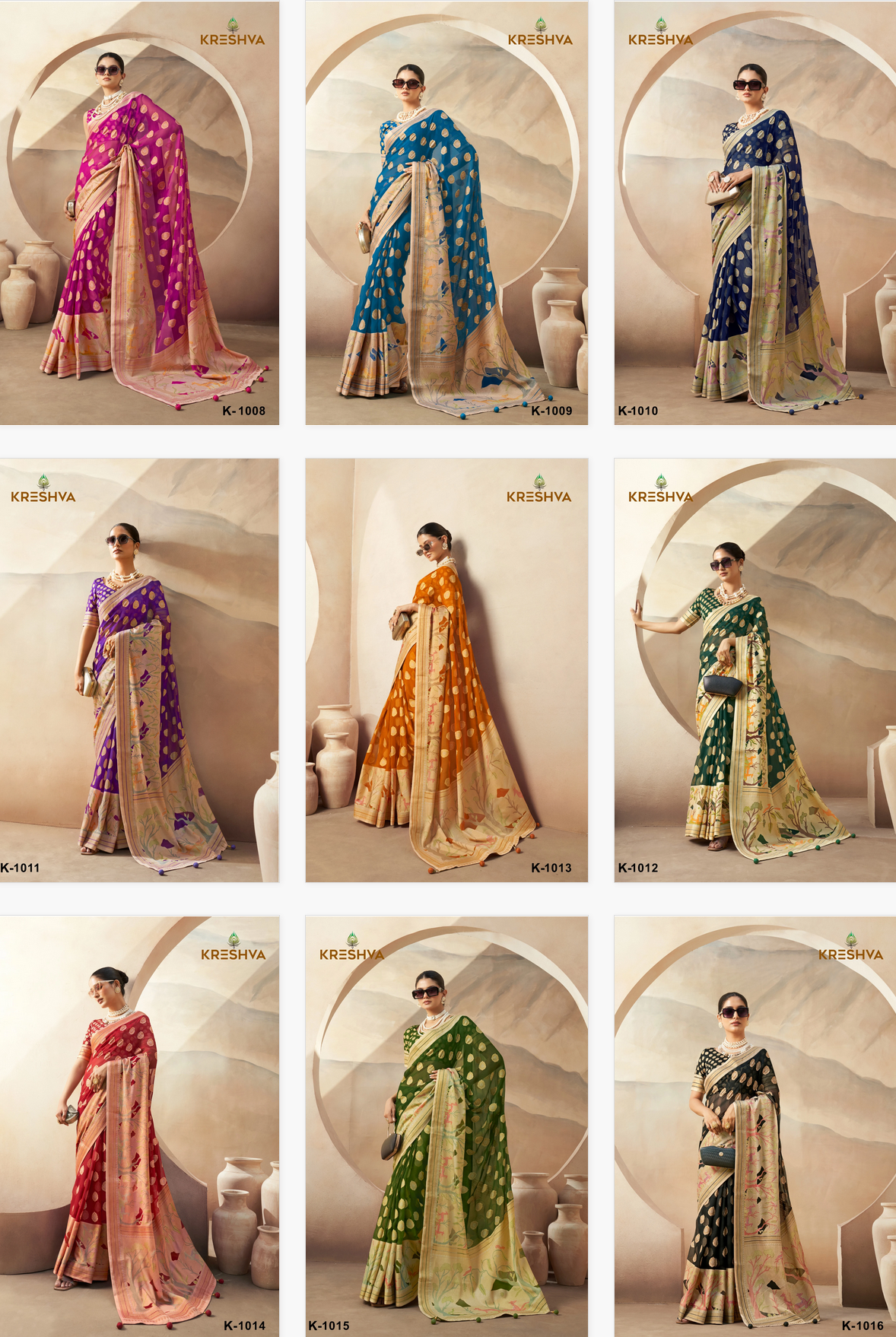 Buy Kreshva Ahiliya Pv Georgette Saree Collection Wholesale 2026