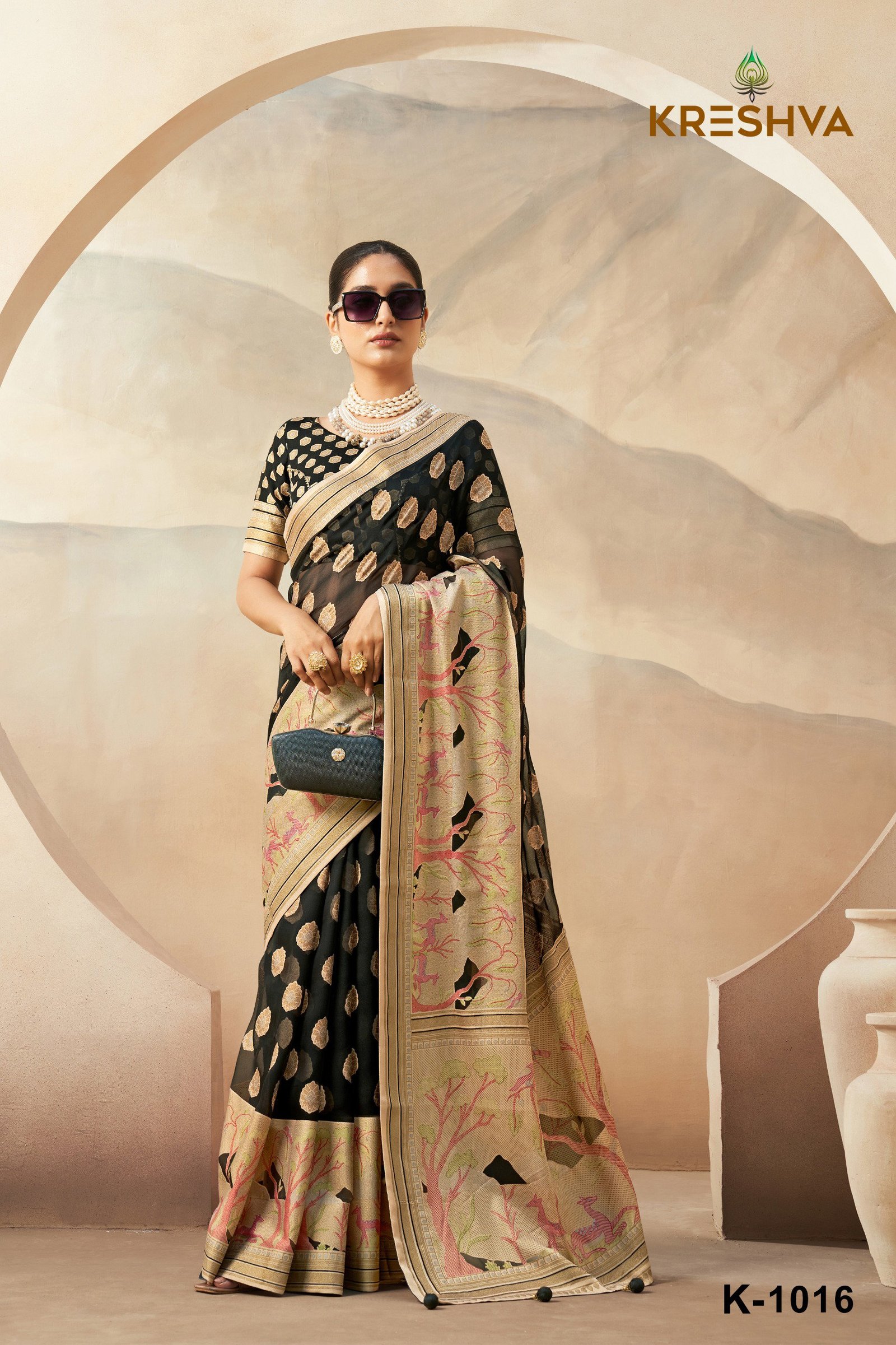 Buy Kreshva Ahiliya Pv Georgette Saree Collection Wholesale 2026