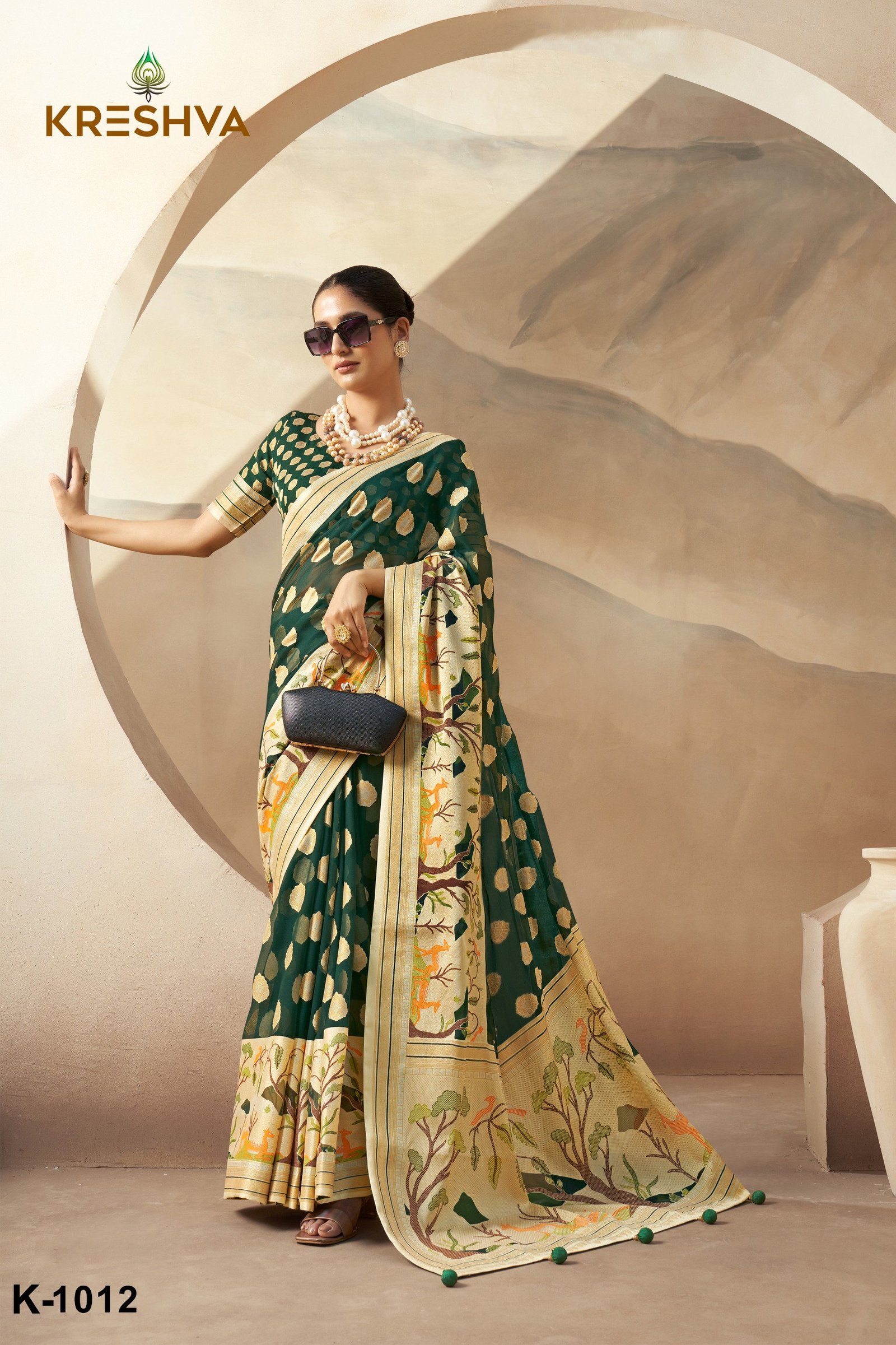Buy Kreshva Ahiliya Pv Georgette Saree Collection Wholesale 2026