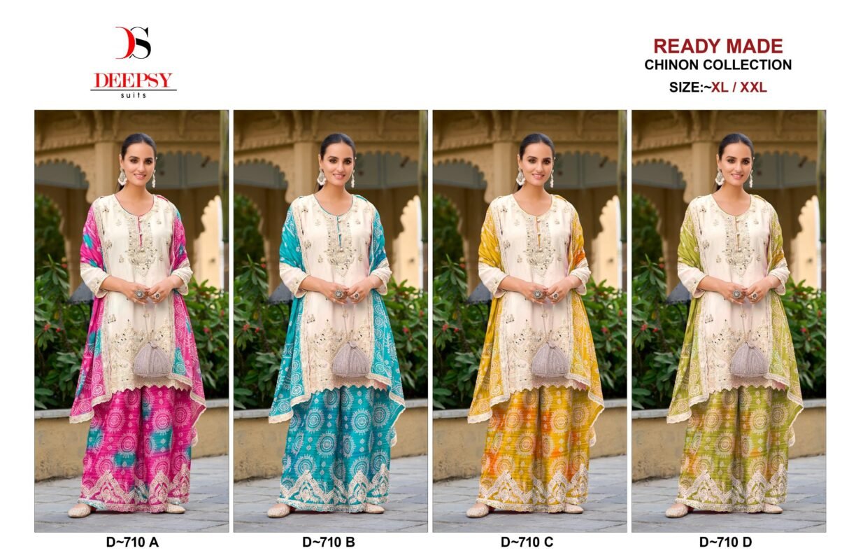 Launching Deepsy D 710 Chinon Embroidered Pakistani Ready Made Collection Wholesale 2026