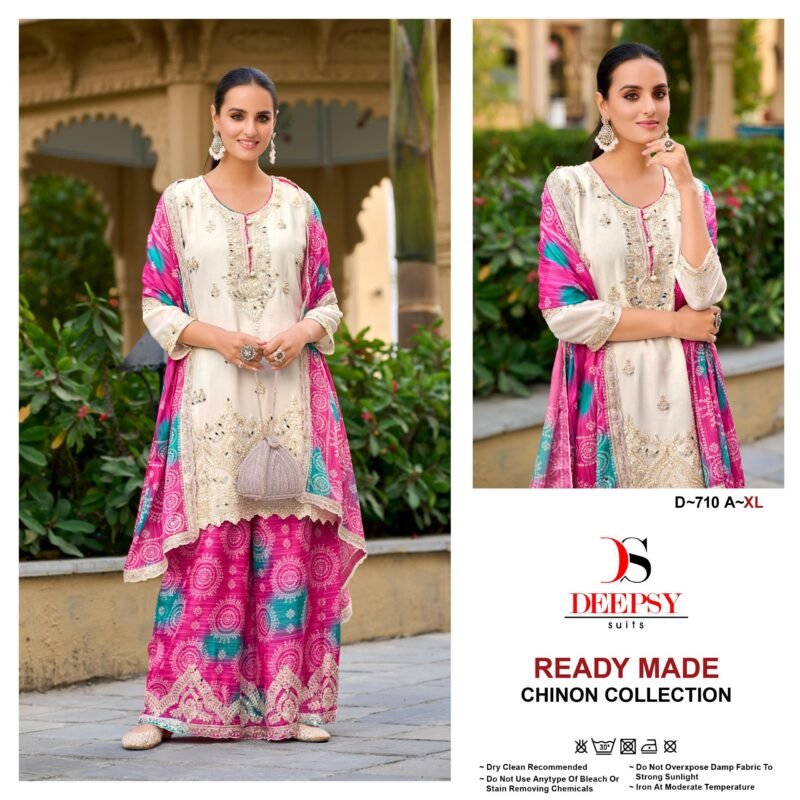 Launching Deepsy D 710 Chinon Embroidered Pakistani Ready Made Collection Wholesale 2026