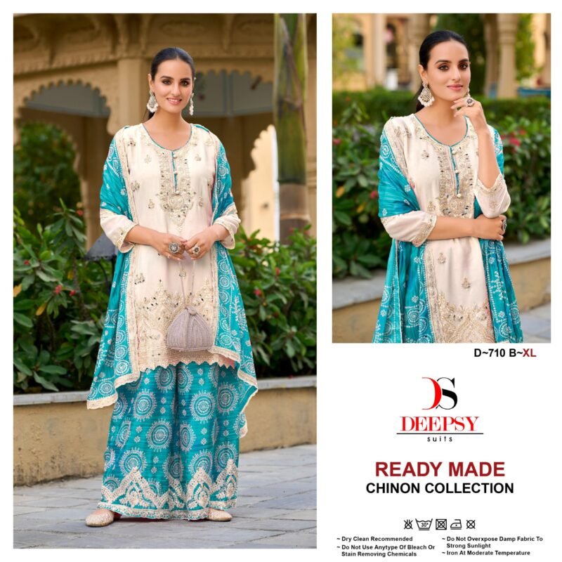 Launching Deepsy D 710 Chinon Embroidered Pakistani Ready Made Collection Wholesale 2026