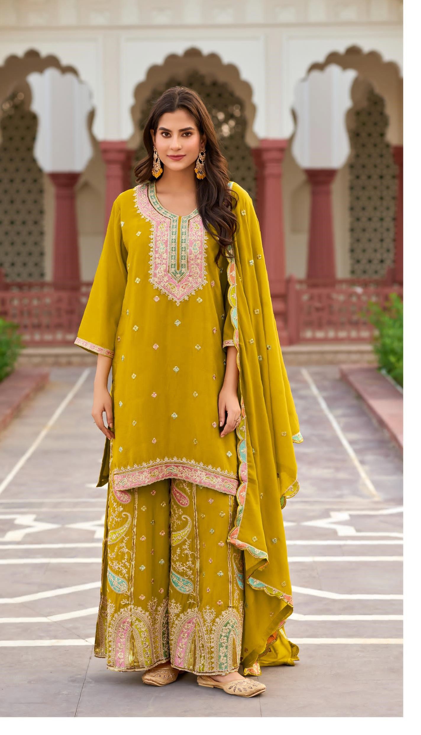 Deepsy D 638 Chinon Embroidered Pakistani Ready Made Collection Wholesale