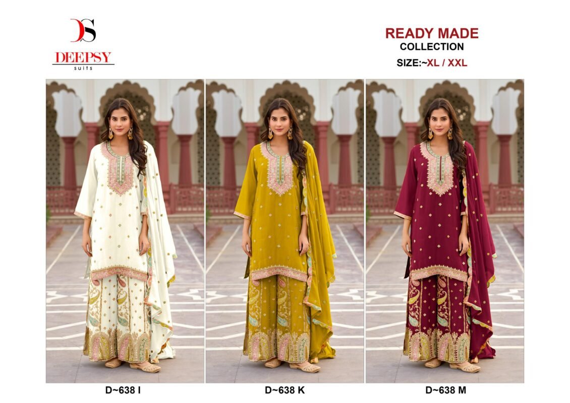 Launching Deepsy D 638 Chinon Embroidered Pakistani Ready Made Collection Wholesale 2026