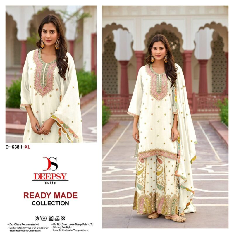 Launching Deepsy D 638 Chinon Embroidered Pakistani Ready Made Collection Wholesale 2026