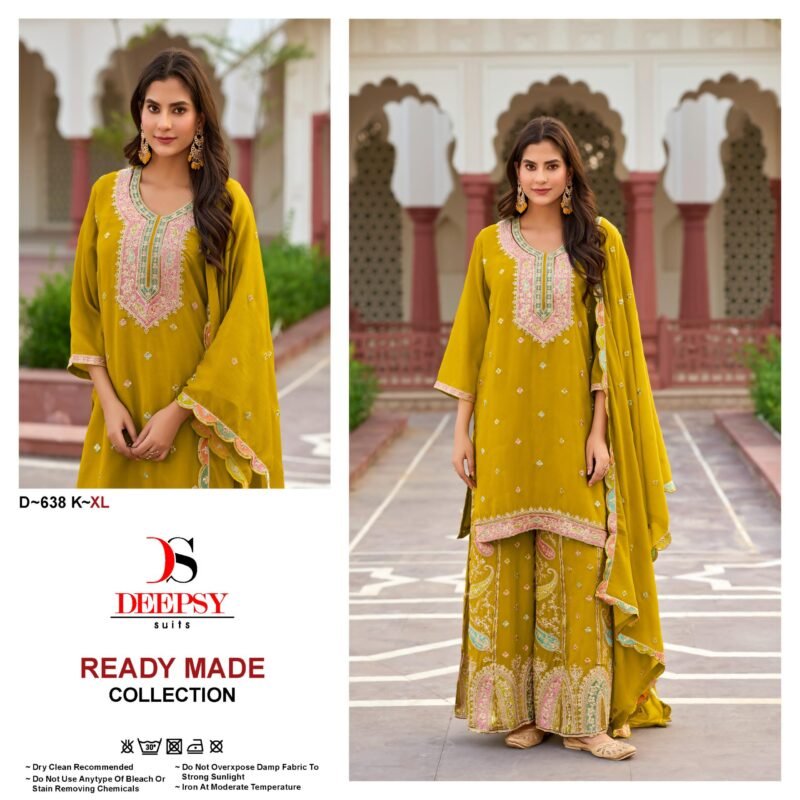 Launching Deepsy D 638 Chinon Embroidered Pakistani Ready Made Collection Wholesale 2026