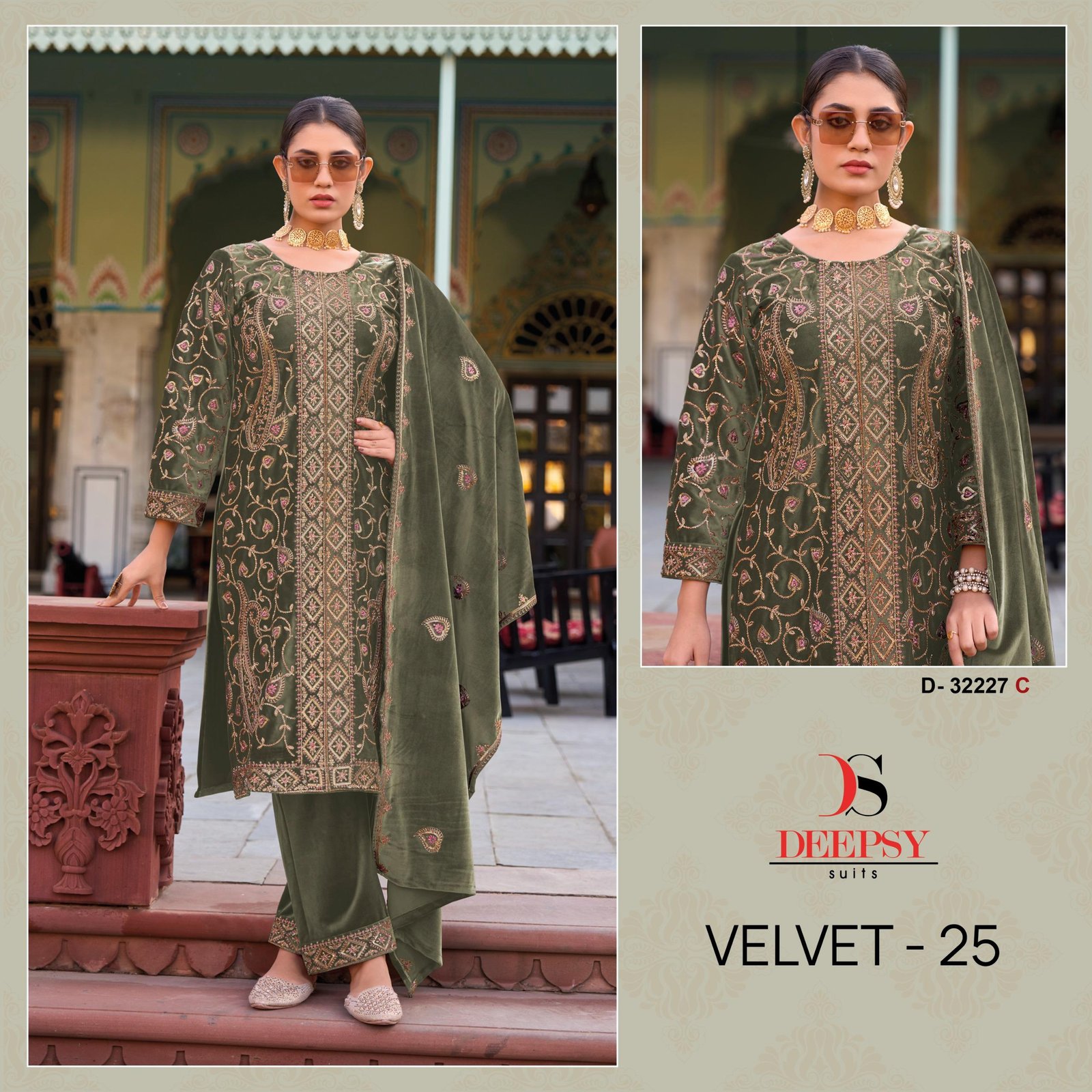 Beautiful Deepsy Velvet 25 Series 32227 Velvet Pakistani Salwar Suit Wholesale 2026