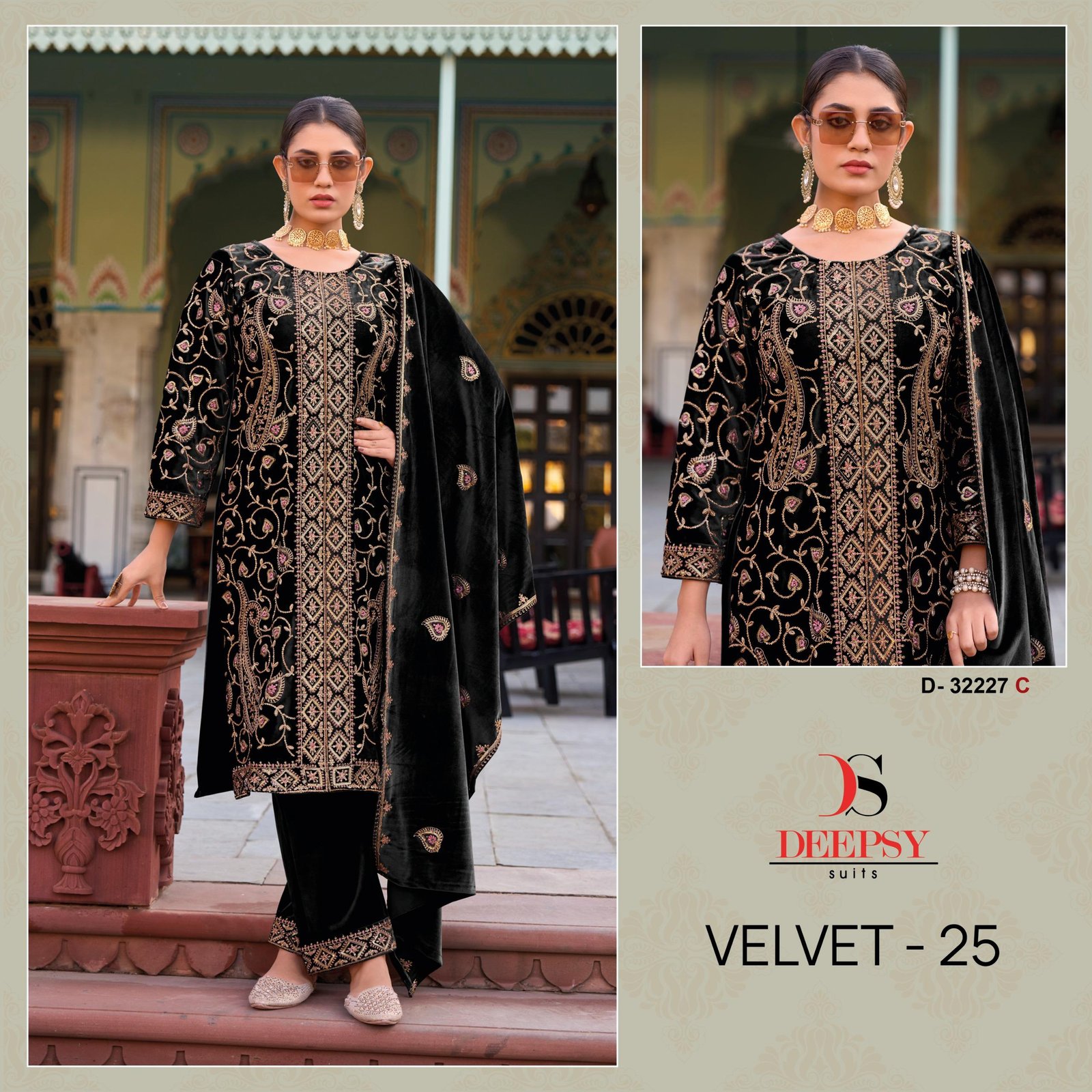 Beautiful Deepsy Velvet 25 Series 32227 Velvet Pakistani Salwar Suit Wholesale 2026
