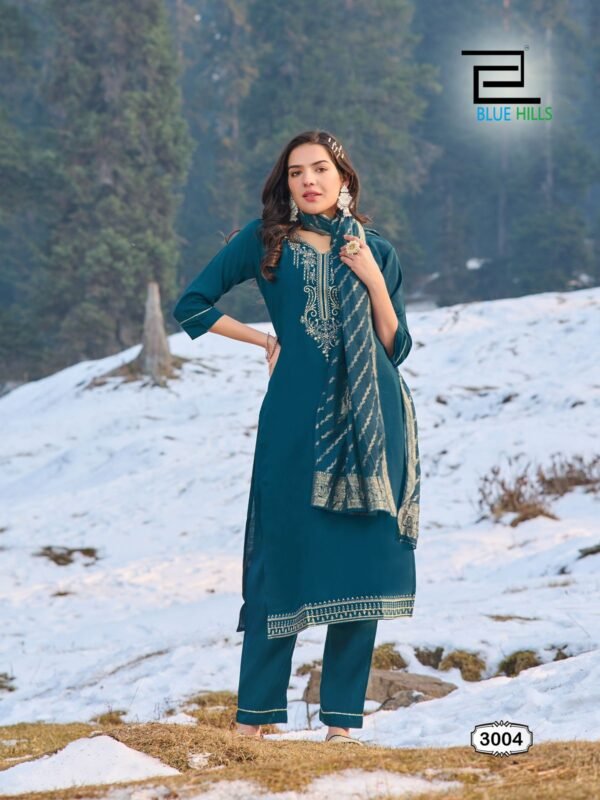 Launching Blue Hills Jhanvi Vol 3 Roman Silk Kurti Bottom With Dupatta Collection Wholesale 2026