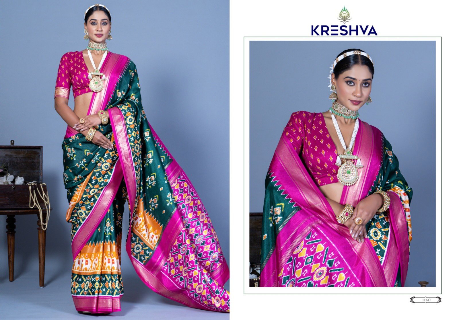 Beautiful Kreshva Nandi Pv Silk Printed Fancy Saree Collection Wholesale 2026