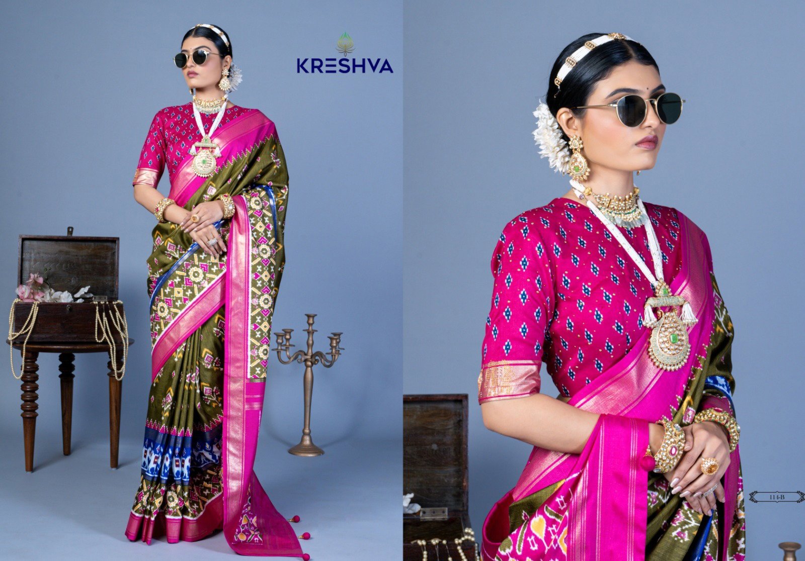 Beautiful Kreshva Nandi Pv Silk Printed Fancy Saree Collection Wholesale 2026
