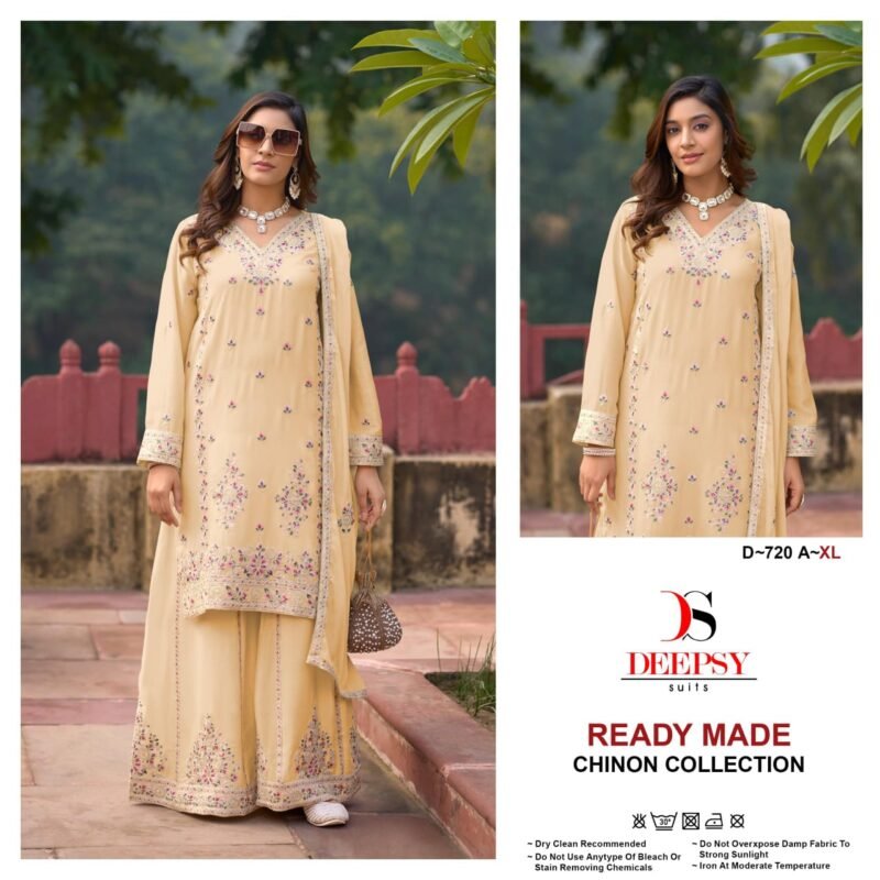 Stylish Deepsy D 720 Chinon Embroidered Ready Made Pakistani Collection Wholesale 2026