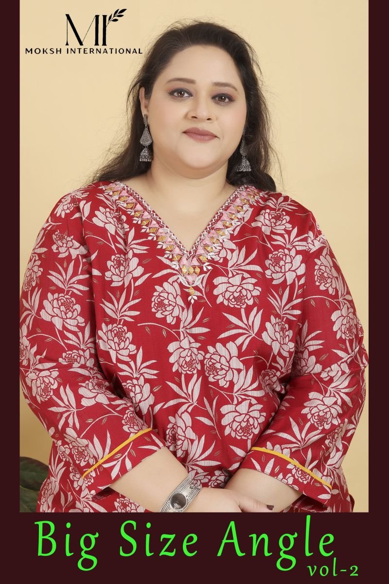 Moksh Big Size Angle Vol 2 Fancy Kurti Bottom With Dupatta Wholesale